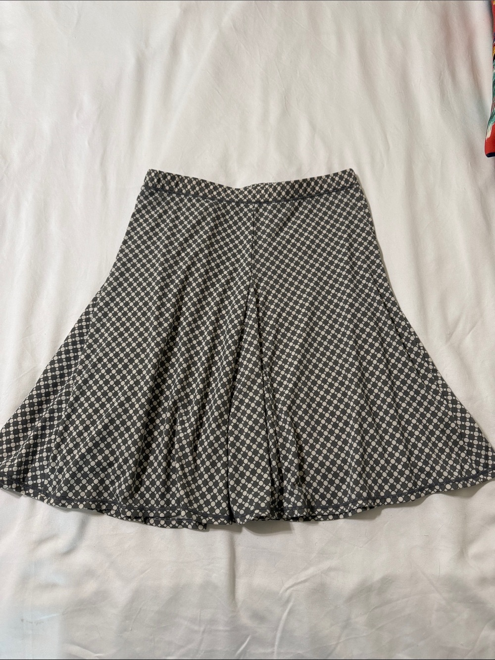 Max Studio Black and White Circle A Line Skirt